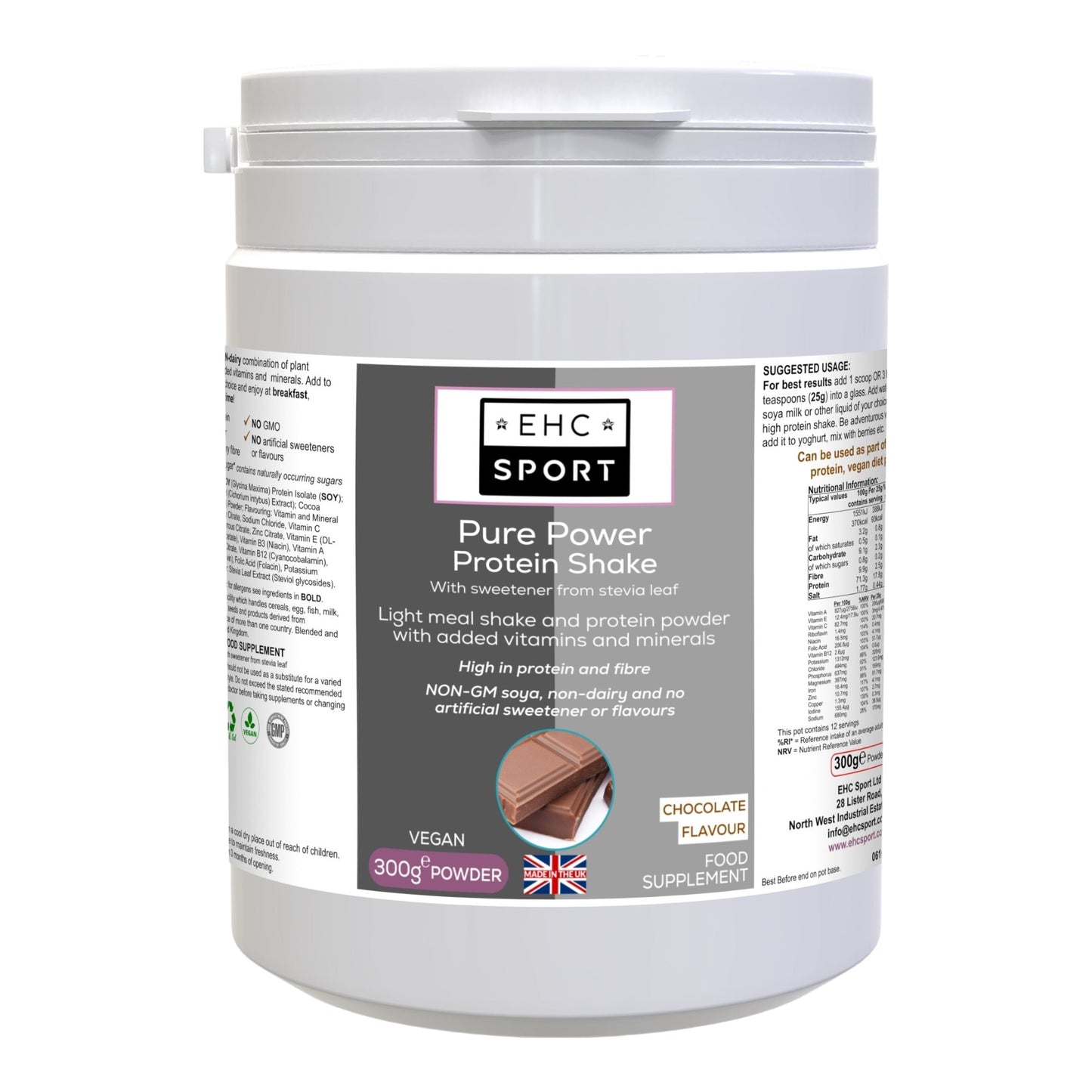 Pure Power Protein Shake | Chocolate meal replacement - EHC Sport