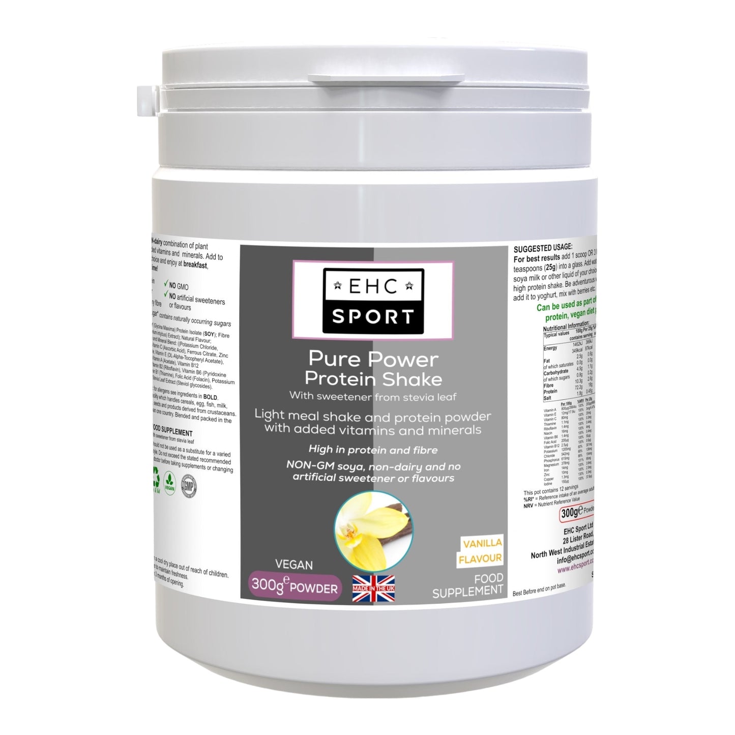 Pure Power Protein Shake | Vanilla meal replacement - EHC Sport